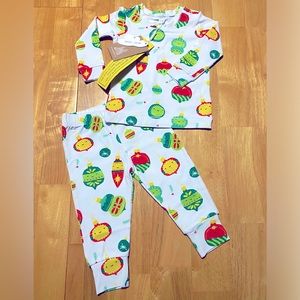Angel Dear 2 Piece Christmas Ornament Pajama Set (6-12 month)
